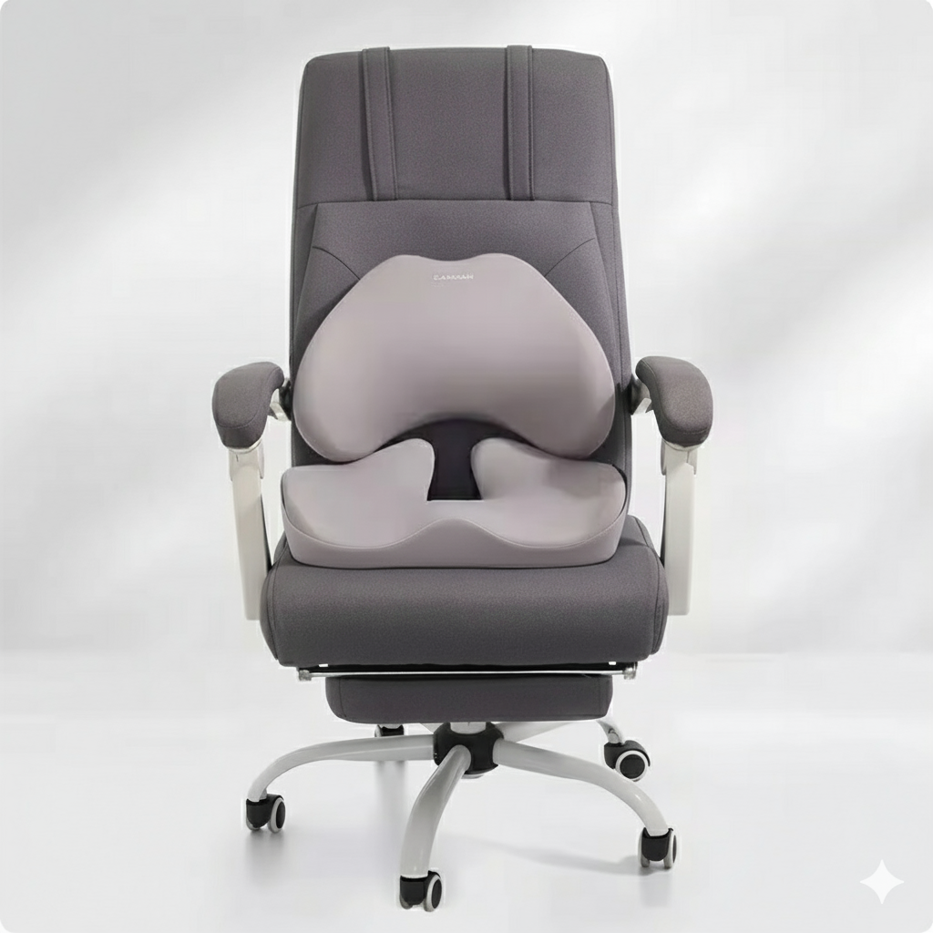 Lumbar Support Cushion + Pressure Relief Seat Cushion